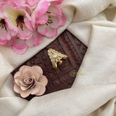 Vriksham Designer Gold Look Alike Vangi Finger Ring-Gold Bead-G20060